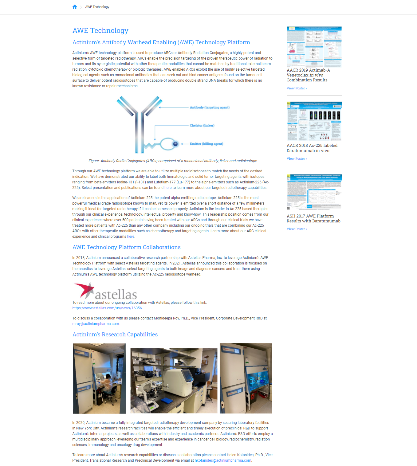 AWE Technology – Actinium Pharmaceuticals, Inc.